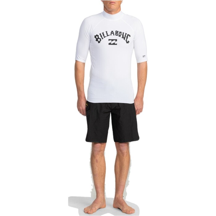 Billabong Mnner 2024 Logo Surf Kurzarm-Lycraweste EBYWR03010 - White